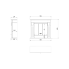 Biocamino 95 x 87 cm mod. August P bianco con Vetro Stufa