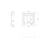 Biocamino 95 cm mod. NOVEMBER P  bianco con Vetro Stufa camino