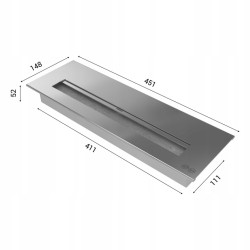 Biocamino121,2 x 98,3  x 33,2  cm  mod Quarere bianco camino camini