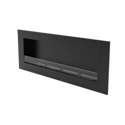 Biocamino 180 cm Nero da parete Oscar 12 kw