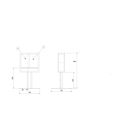 Biocamino Quadrat 70cm caminetto stufa