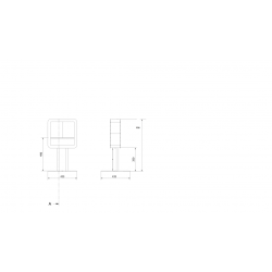 Biocamino  mod Quadrat 50cm bio camino stufa