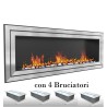 Biocamino london con 4 burner 1.5 lit 150x58x16 cm