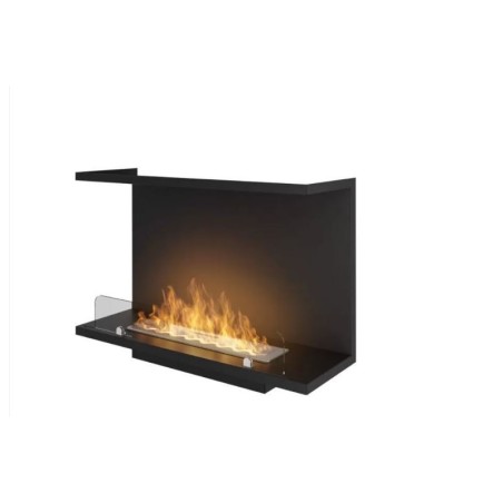 Biocamino mod Luce stufa camino 80 x 45 x 25cm Nero opaco